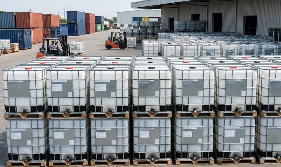 IBC totes ready for recycling